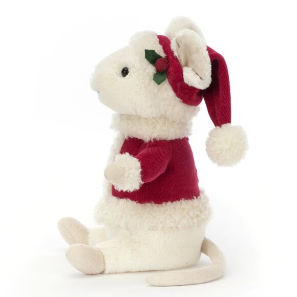 Jellycat Christmas Merry Mouse Soft Toy Stuffed Animal - Picture 2 of 9
